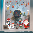 2PCS Christmas Decorations Double-sided Waterproof Glass Shop Window Classroom Stickers(As Show)