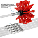 Extendable Bendable Electric Drill Chimney Brush Hood Interior Duct Brush, Size: 410mm x 18 Rods