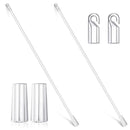 5PCS Blinds Acrylic Transparent Rod Move Light Rod With Hook Handle, Size: 24 Inch
