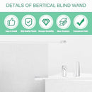 5PCS Blinds Acrylic Transparent Rod Move Light Rod With Hook Handle, Size: 24 Inch