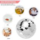 Plastic Straw Water Cup Disco Ball Shape Cup(Gold)