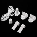 2 Sets 17mm Shutter Curtain Control Head With 2m Pull Beads Chain Set(White)
