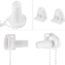 2 Sets 17mm Shutter Curtain Control Head With 2m Pull Beads Chain Set(White)