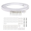 Model Steel Track Set Flexible Silent Slide Track Track with Hooks, Size: 4m