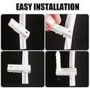 Model Steel Track Set Flexible Silent Slide Track Track with Hooks, Size: 4m
