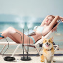 Outdoor Cooling Gardening Irrigation Pet Children Play Water Vertical Spray System 4 Head Spray(With 8M Inlet Pipe+Switch+Connector)