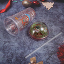 500ml Santa Claus Cartoon Portable Plastic Cup Double Micro Landscape Juice Cup(Style 3)