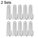 2 Sets Four Claw Hook Set Curtain Replacement Hook(Silver)