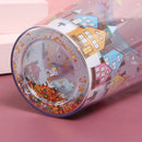 500ml Micro Landscape Plastic Cup Christmas Gift Double Cup(Style 4)