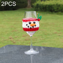 2PCS SD-KC6004 Christmas Decorations Grid Printed Cover, Style: Cup Cover Snowman