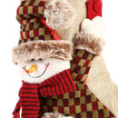 SD-KC2011 Christmas Cotton And Linen Decorative Stockings Christmas Tree Gift Pendant(Snowman)
