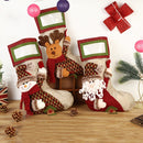 SD-KC2011 Christmas Cotton And Linen Decorative Stockings Christmas Tree Gift Pendant(Snowman)