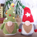 2PCS SD-KC5002 Christmas Decorations Knit Doll Rudolph Ornaments(Red)