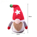 2PCS SD-KC5002 Christmas Decorations Knit Doll Rudolph Ornaments(Red)