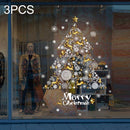 3PCS XH9293 Christmas Decoration Store Window Glass Self-adhesion Sticker, Size: 60x90cm