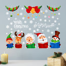 2PCS Christmas Old Man Snowflake Window Decoration Stickers(92074)