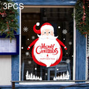 3PCS Santa Claus Hanging Stickers Shop Window Glass Door Living Room Wall Stickers(6306)