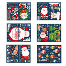 3PCS Santa Claus Hanging Stickers Shop Window Glass Door Living Room Wall Stickers(6306)