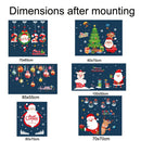3PCS Santa Claus Hanging Stickers Shop Window Glass Door Living Room Wall Stickers(6306)