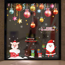 3PCS Santa Claus Hanging Stickers Shop Window Glass Door Living Room Wall Stickers(6307)