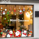 2PCS Christmas Glass Door And Window Decoration Wall Sticker Living Room Background Wall Sticker(92077)