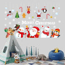 2PCS Christmas Glass Door And Window Decoration Wall Sticker Living Room Background Wall Sticker(92077)