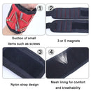 Electric Woodworking Multifunctional Powerful Magnetic Wrist Strap, Style: Three Rows Red