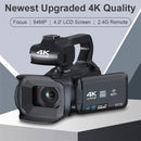 KOMERY RX200 64MP 18X Zoom 4-inch Touch Screen Handheld Digital Video Camera(Black)