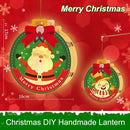 Christmas Decorative Pendant Wooden Lantern Craft Handmade(Ball)