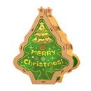 Christmas Decorative Pendant Wooden Lantern Craft Handmade(Christmas Tree Green)