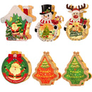 Christmas Decorative Pendant Wooden Lantern Craft Handmade(Snowman)