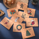 2 Sets S581 Christmas Retro Card Envelope Set Blessings Folded Card