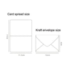2 Sets S581 Christmas Retro Card Envelope Set Blessings Folded Card