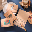 2 Sets S581 Christmas Retro Card Envelope Set Blessings Folded Card