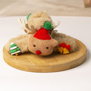 Christmas Plush Scrunchy Clip Three-dimensional Hair Accessories(Moose Coffee)