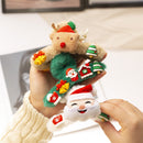 Christmas Plush Scrunchy Clip Three-dimensional Hair Accessories(Moose Coffee)