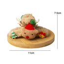 Christmas Plush Scrunchy Clip Three-dimensional Hair Accessories(Moose Coffee)