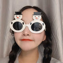 2 PCS Christmas Weird Glasses Personalized Christmas Hair Clip, Color: Snowman With Hat
