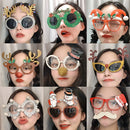 2 PCS Christmas Weird Glasses Personalized Christmas Hair Clip, Color: Snowman With Hat