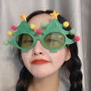 2 PCS Christmas Weird Glasses Personalized Christmas Hair Clip, Color: Big Christmas Tree With Balls