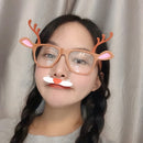 2 PCS Christmas Weird Glasses Personalized Christmas Hair Clip, Color: Brown Deer Glitter Ears
