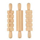 12 In 1 Plasticine Accessory DIY Slime Play Dough Wooden Tools Roller Stamp Rolling Pin Spoon