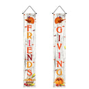 30 x 180cm Thanksgiving Day Couplet Decoration Porch Hanging Flag(Wood grain Friends Giving)