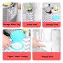 Cot Top Multi-Function Organiser Storage Hanging Bag(Snowflake Material)