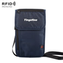 Tingofine YT5 Multifunctional Travel Passport RFID Anti-theft Document Bag Waterproof Passport Holder(Royal Blue)