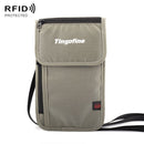 Tingofine YT5 Multifunctional Travel Passport RFID Anti-theft Document Bag Waterproof Passport Holder(Grey)