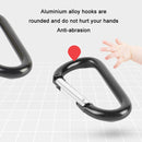 5 PCS Stroller Wear-Resistant Non-Slip Aluminium Climbing Buckle Hooks(Black Snowflake)