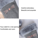 A56 Keep Warm Touch Screen Plus Velvet Thick Anti-Cold Riding Gloves, Size: One Size(Gray)