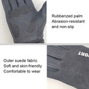 Q35 Suede Men Warm Gloves Touch Screen Sports Cycling Gloves, Size: One Size(Gray)
