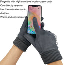 Q35 Suede Men Warm Gloves Touch Screen Sports Cycling Gloves, Size: One Size(Gray)